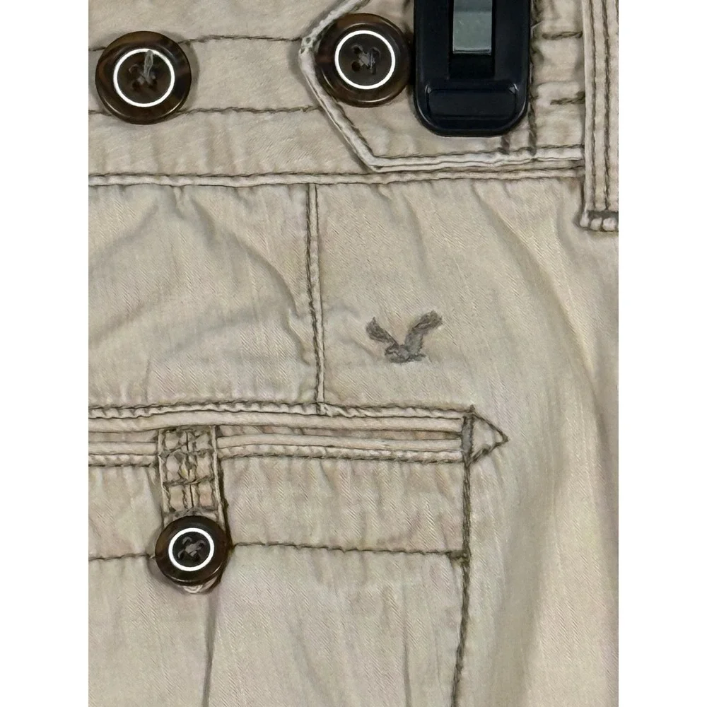American Eagle Outfitters Cargo Pants Khaki Womens Size 10 Button Fly‎